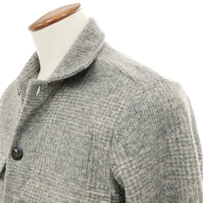 【中古】ギローバー GUY ROVER ポリエステルウール チェック シャツブルゾン グレー【サイズM】【 状態ランクA 】【 メンズ 】