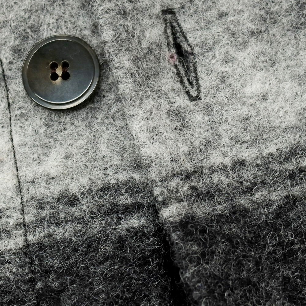 【中古】ギローバー GUY ROVER ウールポリエステル チェック シャツブルゾン ブラックxグレー【サイズS】【 状態ランクA 】【 メンズ 】