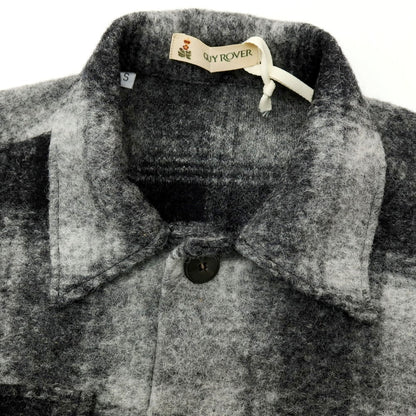 【中古】ギローバー GUY ROVER ウールポリエステル チェック シャツブルゾン ブラックxグレー【サイズS】【 状態ランクA 】【 メンズ 】