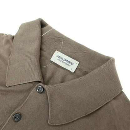 【中古】ジョンスメドレー JOHN SMEDLEY ハイゲージ シーアイランドコットン 半袖 ポロニット トープ系【サイズS】【 状態ランクB 】【 メンズ 】