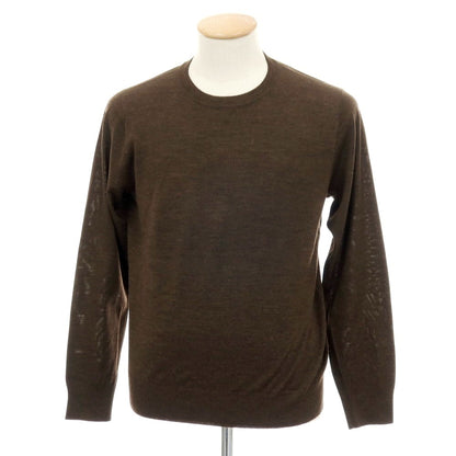 【中古】トゥモローランド TOMORROWLAND tricot ハイゲージ ウール クルーネック プルオーバーニット ブラウン【サイズXS】【 状態ランクB 】【 メンズ 】
