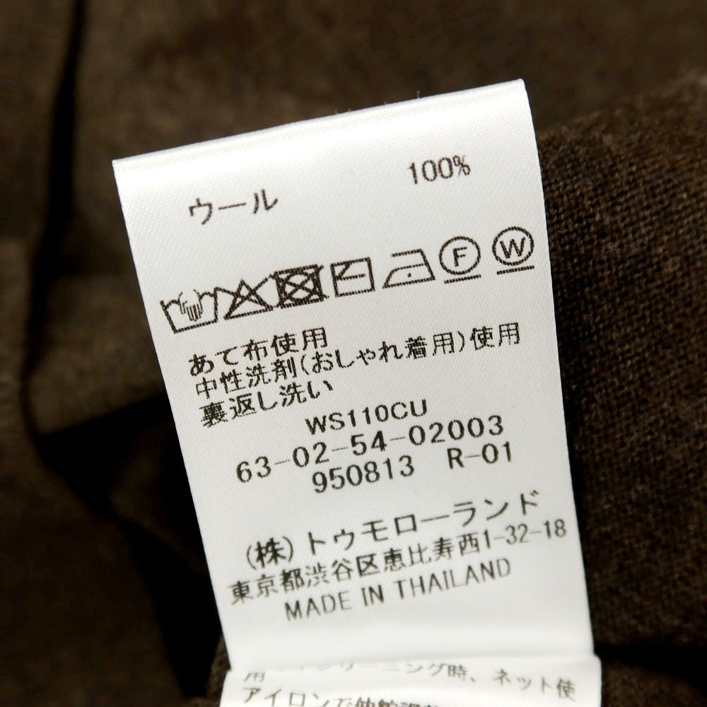 【中古】トゥモローランド TOMORROWLAND tricot ハイゲージ ウール クルーネック プルオーバーニット ブラウン【サイズXS】【 状態ランクB 】【 メンズ 】