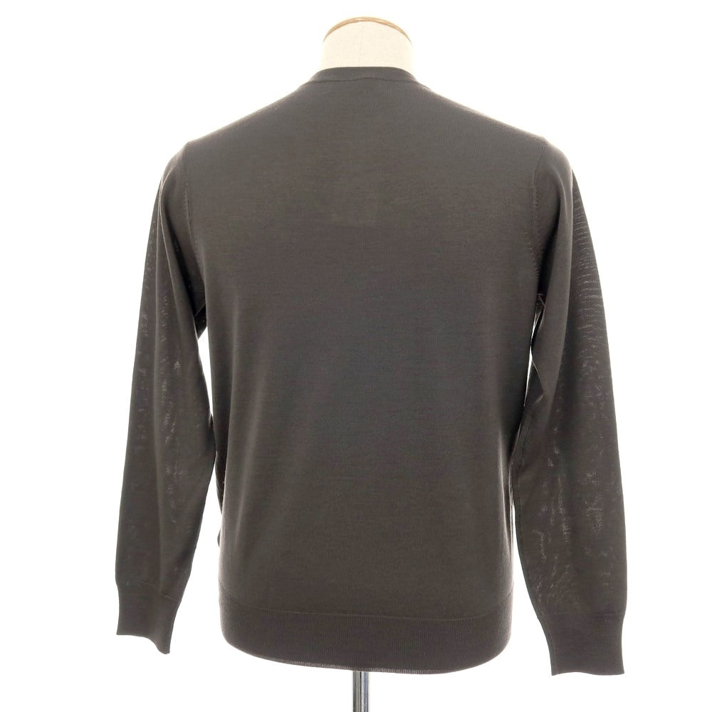【中古】トゥモローランド TOMORROWLAND tricot ハイゲージ ウール クルーネック プルオーバーニット ウォームグレー系【サイズXS】【 状態ランクB 】【 メンズ 】[APD]