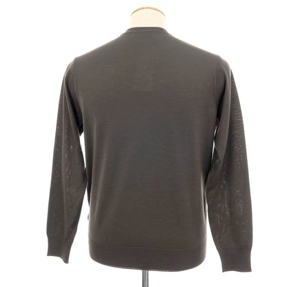 【中古】トゥモローランド TOMORROWLAND tricot ハイゲージ ウール クルーネック プルオーバーニット ウォームグレー系【サイズXS】【 状態ランクB 】【 メンズ 】