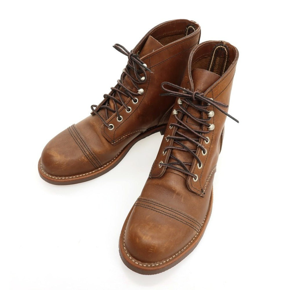 【中古】レッドウィング RED WING Iron Ranger レザー ブーツ ブラウン【サイズ8】【 状態ランクB 】【 メンズ 】