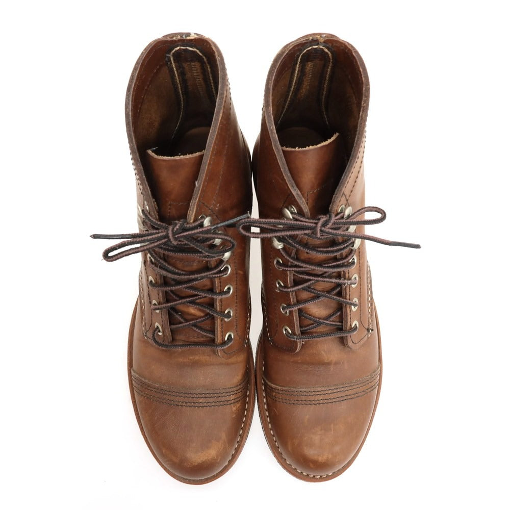 【中古】レッドウィング RED WING Iron Ranger レザー ブーツ ブラウン【サイズ8】【 状態ランクB 】【 メンズ 】