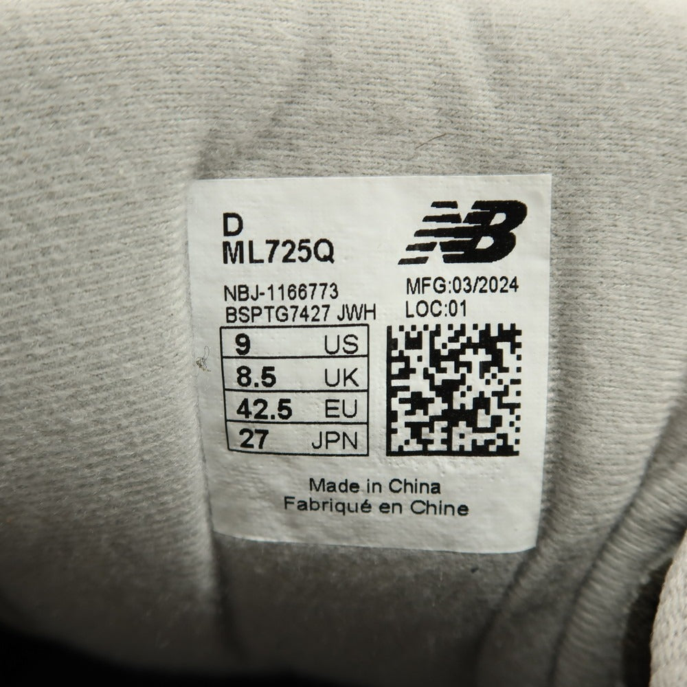 【中古】ニューバランス NEW BALANCE ML725Q スニーカー ネイビー【サイズ27】【 状態ランクB 】【 メンズ 】