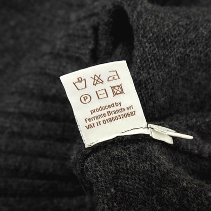 【中古】フィリッポ デ ローレンティス FILIPPO DE LAURENTIIS SUPER120’Sウール＆カシミヤ スタンドカラー ダブルジップ カーディガン チャコール【サイズ50】【 状態ランクB 】【 メンズ 】