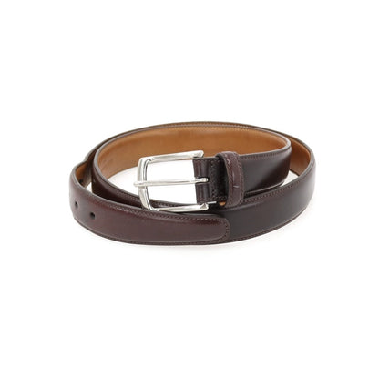 【中古】ケーティールイストン K.T.Lewiston シェルコートバン レザー ベルト ダークブラウンxシルバー【サイズ36/90】【 状態ランクC 】【 メンズ 】