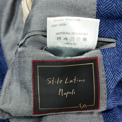 【中古】スティレ ラティーノ STILE LATINO ウールカシミヤ テーラードジャケット ブルー【サイズ42】【 状態ランクB 】【 メンズ 】