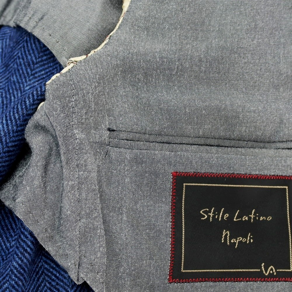 【中古】スティレ ラティーノ STILE LATINO ウールカシミヤ テーラードジャケット ブルー【サイズ42】【 状態ランクB 】【 メンズ 】