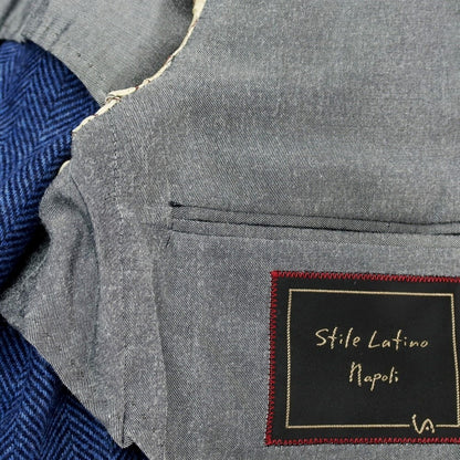【中古】スティレ ラティーノ STILE LATINO ウールカシミヤ テーラードジャケット ブルー【サイズ42】【 状態ランクB 】【 メンズ 】