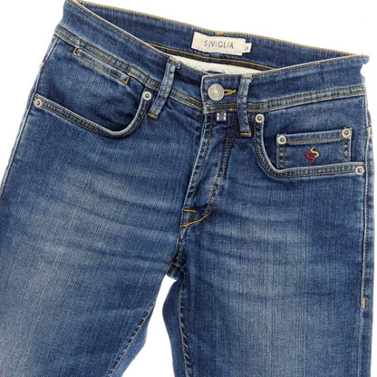 【中古】シビリア SIVIGLIA ストレッチ デニムパンツ ネイビー【サイズ28】【 状態ランクB 】【 メンズ 】