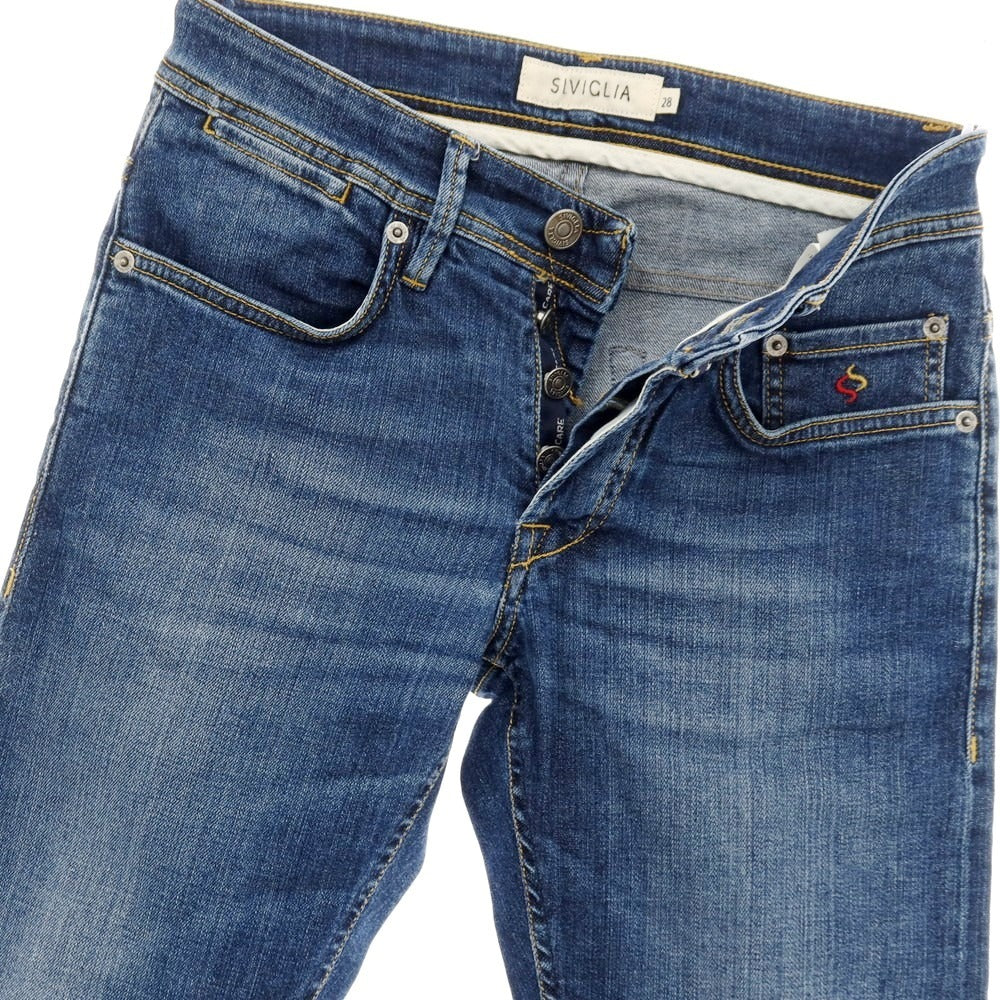 【中古】シビリア SIVIGLIA ストレッチ デニムパンツ ネイビー【サイズ28】【 状態ランクB 】【 メンズ 】[CPD]