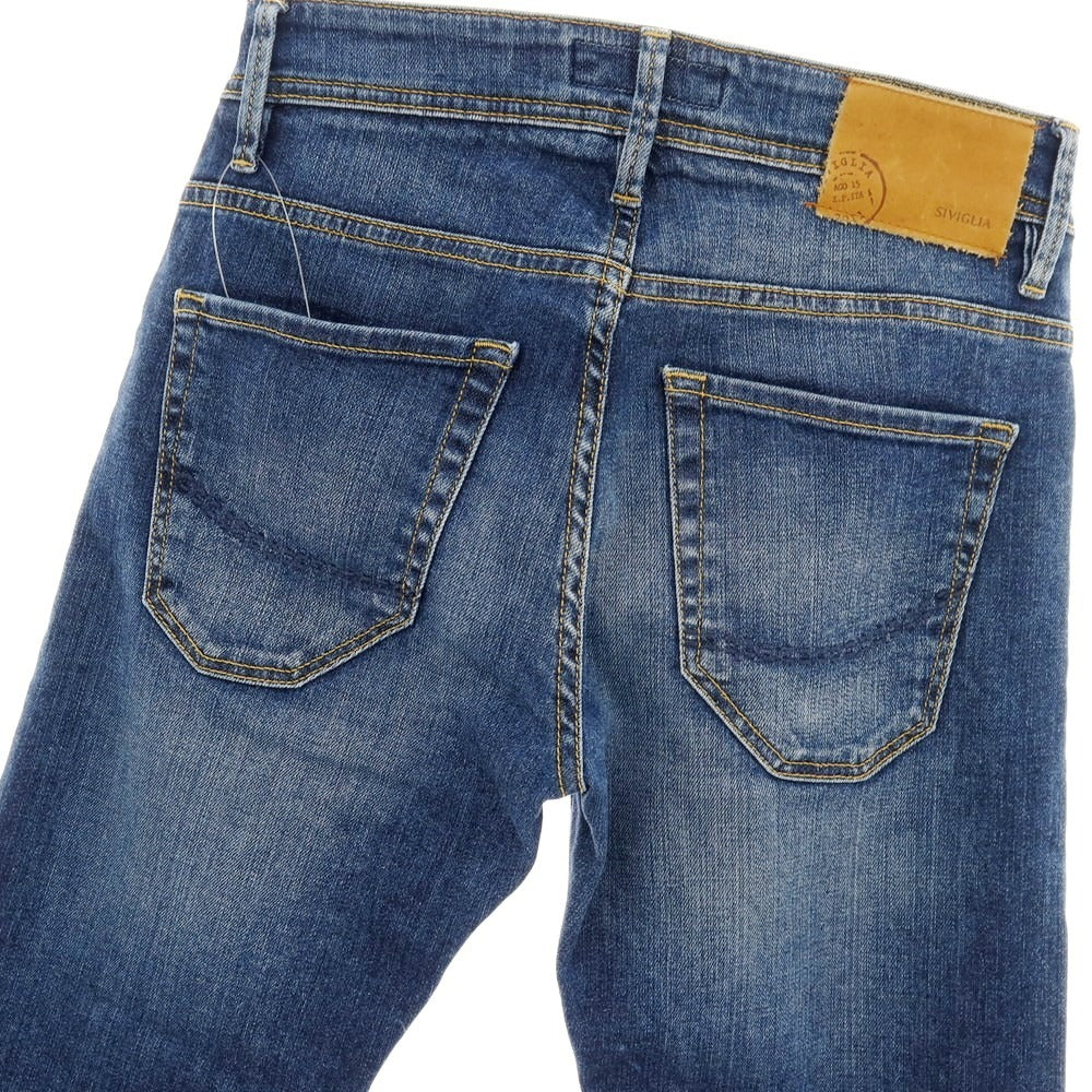 【中古】シビリア SIVIGLIA ストレッチ デニムパンツ ネイビー【サイズ28】【 状態ランクB 】【 メンズ 】[CPD]