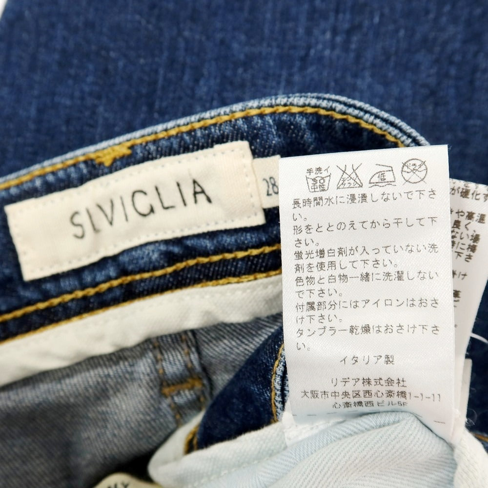 【中古】シビリア SIVIGLIA ストレッチ デニムパンツ ネイビー【サイズ28】【 状態ランクB 】【 メンズ 】