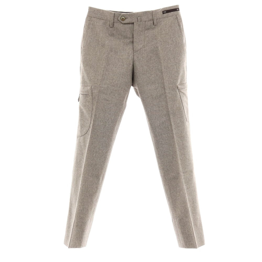 【中古】ピーティーゼロウーノ PT01 Editor ウール カーゴスラックスパンツ グレージュ【サイズ42】【 状態ランクA 】【 メンズ 】