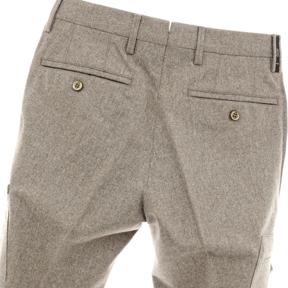 【中古】ピーティーゼロウーノ PT01 Editor ウール カーゴスラックスパンツ グレージュ【サイズ42】【 状態ランクA 】【 メンズ 】