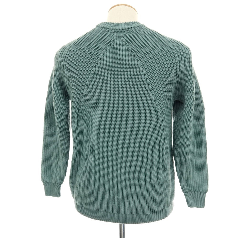 【中古】バトナー BATONER ウール クルーネック プルオーバーニット スモーキーグリーン【サイズ1】【 状態ランクB 】【 メンズ 】
