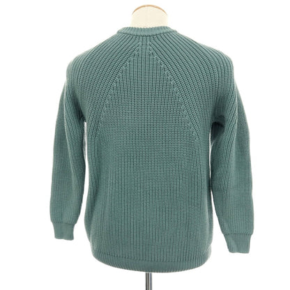 【中古】バトナー BATONER ウール クルーネック プルオーバーニット スモーキーグリーン【サイズ1】【 状態ランクB 】【 メンズ 】
