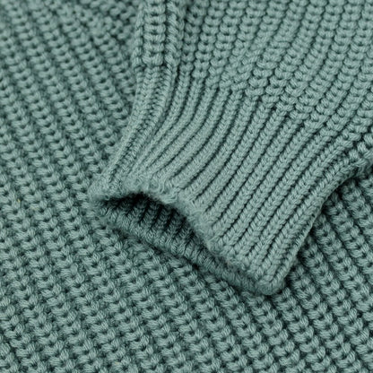 【中古】バトナー BATONER ウール クルーネック プルオーバーニット スモーキーグリーン【サイズ1】【 状態ランクB 】【 メンズ 】