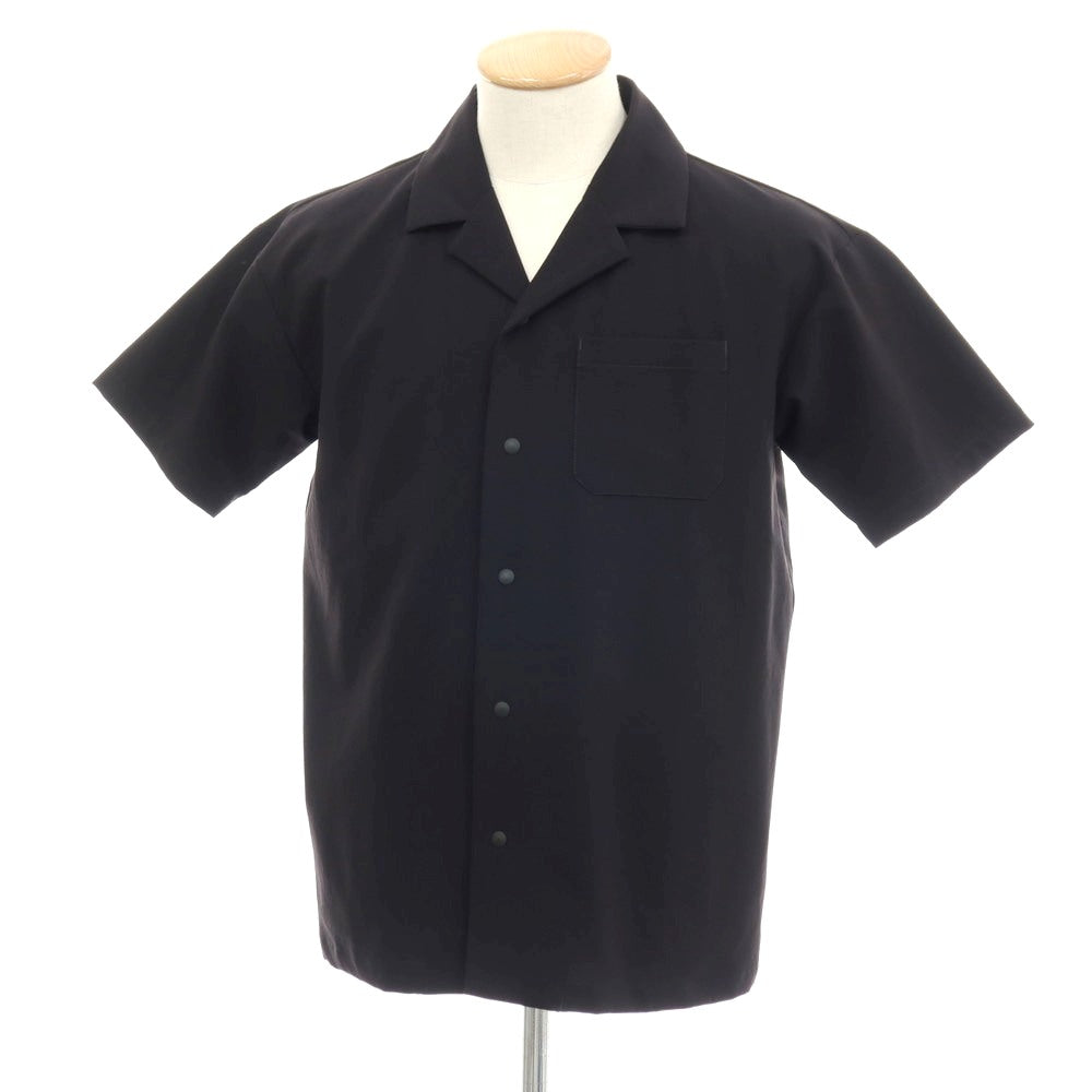 【中古】デサント DESCENTE ポリエステル オープンカラー 半袖シャツ ブラック【サイズS】【 状態ランクB 】【 メンズ 】[APD]