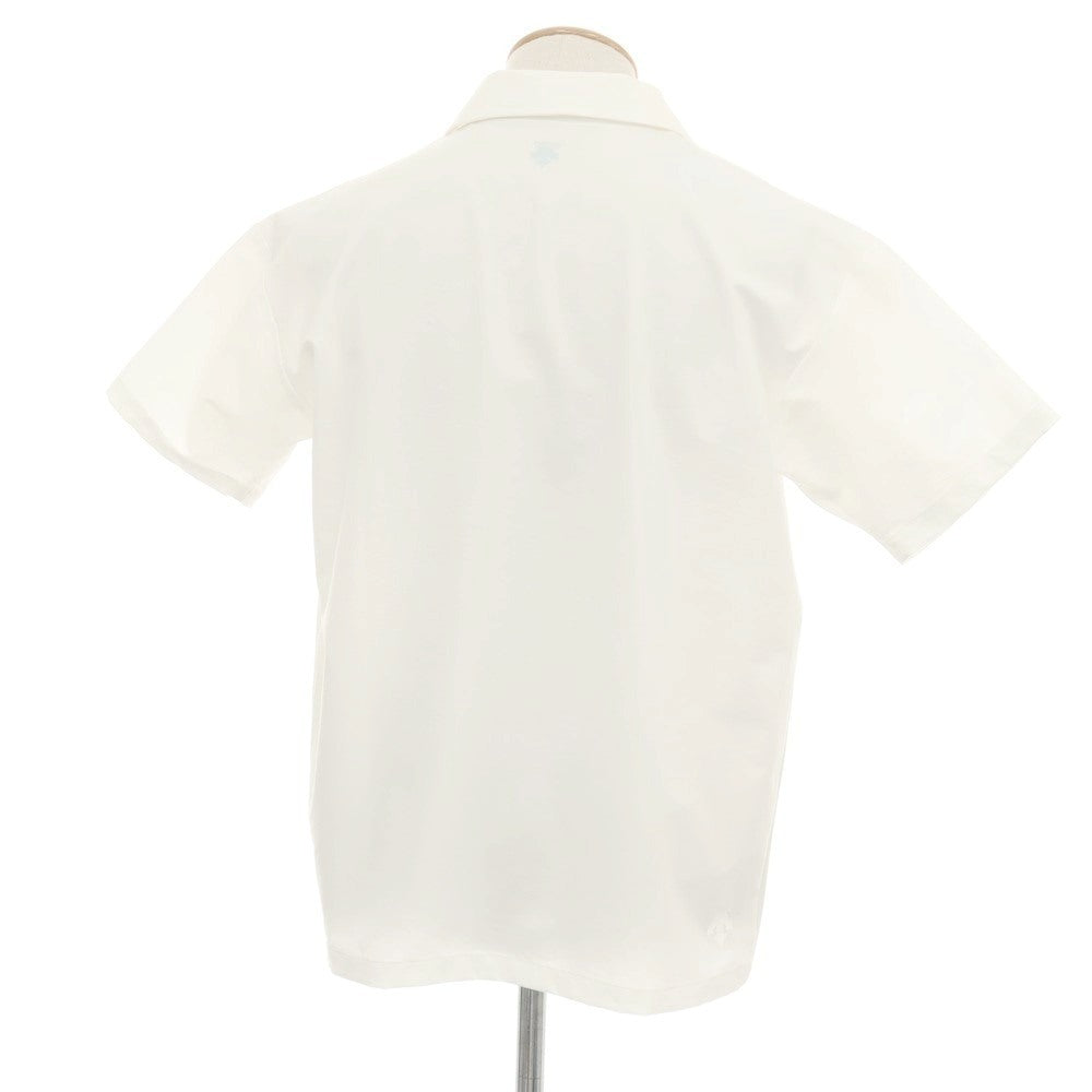 【中古】デサント DESCENTE ポリエステル オープンカラー 半袖シャツ ホワイト【サイズS】【 状態ランクB 】【 メンズ 】