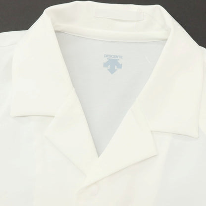 【中古】デサント DESCENTE ポリエステル オープンカラー 半袖シャツ ホワイト【サイズS】【 状態ランクB 】【 メンズ 】
