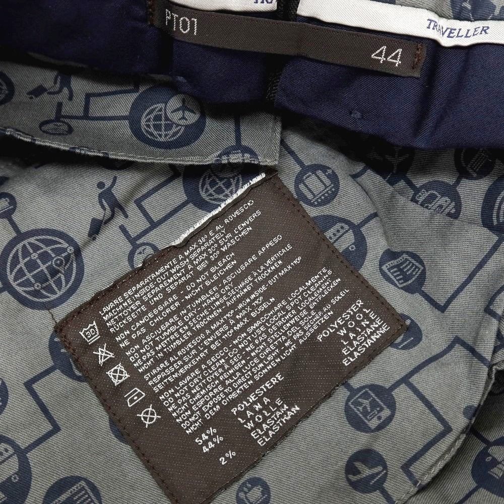 【中古】ピーティーゼロウーノ PT01 TRAVVELER ポリエステルウール ドレススラックスパンツ チャコールグレー【サイズ44】【 状態ランクB 】【 メンズ 】