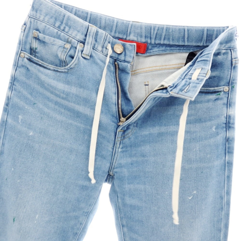【中古】レッドカード RED CARD ストレッチ ペンキ加工 イージーデニムパンツ ライトブルー【 サイズ30 】【 状態ランクC 】【 メンズ 】 [APD]