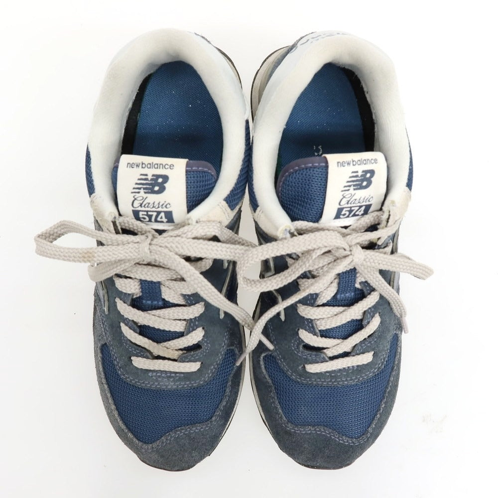 【中古】ニューバランス NEW BALANCE ML574EVN スウェード スニーカー ネイビー【サイズ25.5】【 状態ランクC 】【 メンズ 】