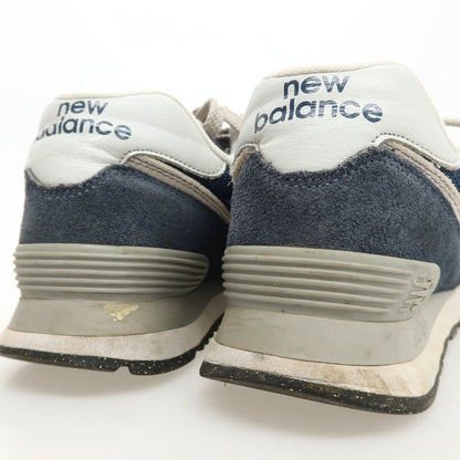【中古】ニューバランス NEW BALANCE ML574EVN スウェード スニーカー ネイビー【 25.5 】【 状態ランクC 】【 メンズ 】 []