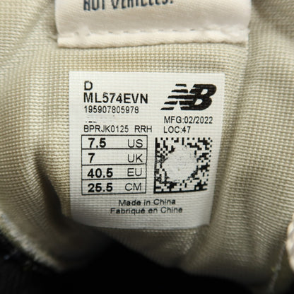 【中古】ニューバランス NEW BALANCE ML574EVN スウェード スニーカー ネイビー【 25.5 】【 状態ランクC 】【 メンズ 】 []
