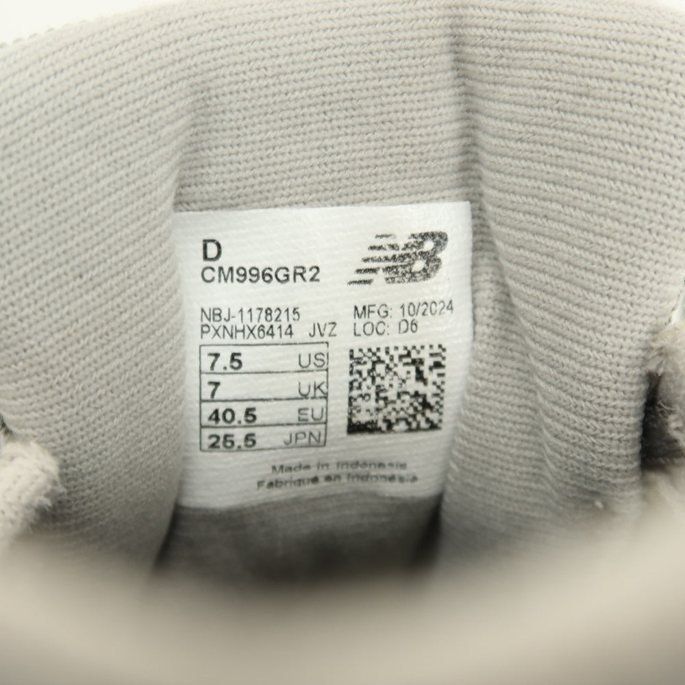 【中古】ニューバランス NEW BALANCE CM996GR2 スウェード スニーカー グレー【 25.5 】【 状態ランクC 】【 メンズ 】 []