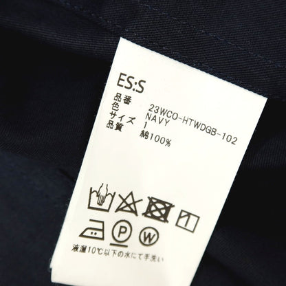 【中古】エス S コットン トレンチコート ネイビー【サイズ1】【 状態ランクB 】【 メンズ 】