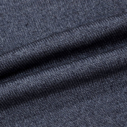 【中古】グランサッソ GRAN SASSO ガーメントダイ ウール モックネック プルオーバーニット グレイッシュネイビー【サイズ46】【 状態ランクC 】【 メンズ 】