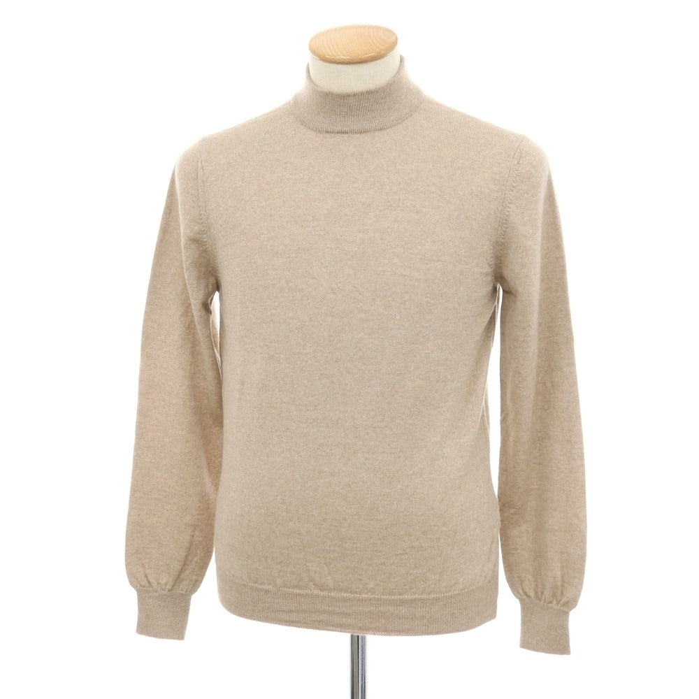【中古】グランサッソ GRAN SASSO ウール モックネック プルオーバーニット ベージュ【サイズ44】【 状態ランクB 】【 メンズ 】