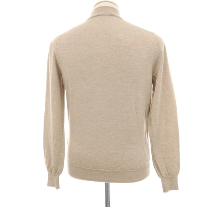 【中古】グランサッソ GRAN SASSO ウール モックネック プルオーバーニット ベージュ【サイズ44】【 状態ランクB 】【 メンズ 】