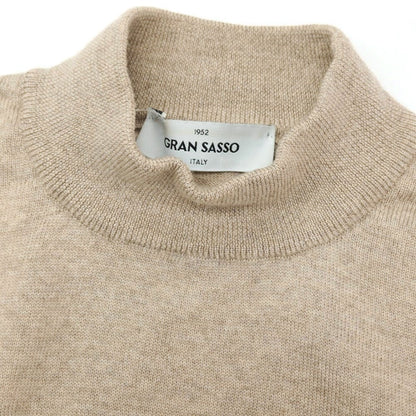 【中古】グランサッソ GRAN SASSO ウール モックネック プルオーバーニット ベージュ【サイズ44】【 状態ランクB 】【 メンズ 】