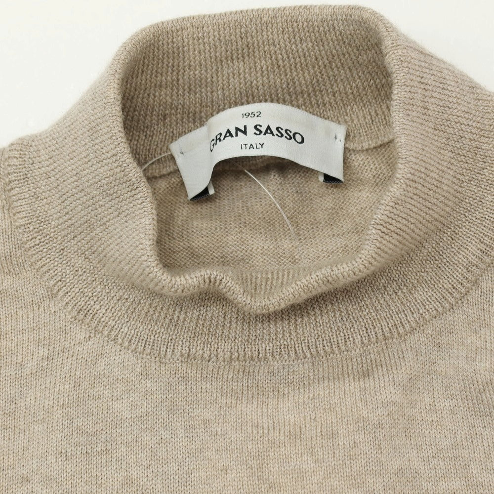 【中古】グランサッソ GRAN SASSO ウール モックネック プルオーバーニット ベージュ【サイズ44】【 状態ランクB 】【 メンズ 】