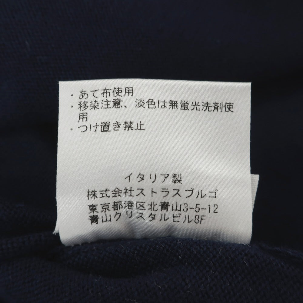 【中古】クルチアーニ CRUCIANI ハイゲージ コットン クルーネック プルオーバーニット ネイビー【サイズ46】【 状態ランクB 】【 メンズ 】
