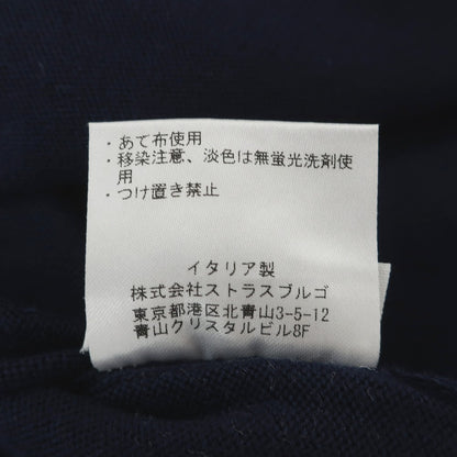 【中古】クルチアーニ CRUCIANI ハイゲージ コットン クルーネック プルオーバーニット ネイビー【サイズ46】【 状態ランクB 】【 メンズ 】