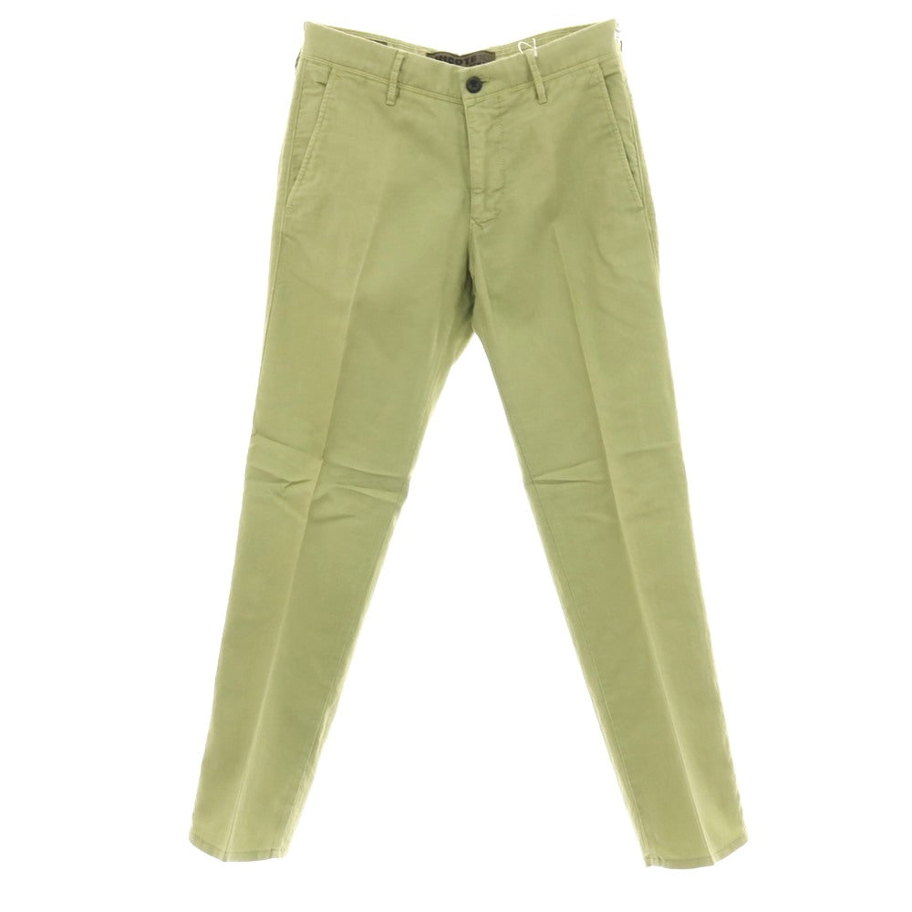 【中古】インコテックス スラックス INCOTEX SLACKS ストレッチ コットンリネン カジュアルスラックスパンツ ライトグリーン【サイズ29】【 状態ランクB 】【 メンズ 】