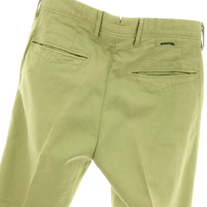 【中古】インコテックス スラックス INCOTEX SLACKS ストレッチ コットンリネン カジュアルスラックスパンツ ライトグリーン【サイズ29】【 状態ランクB 】【 メンズ 】