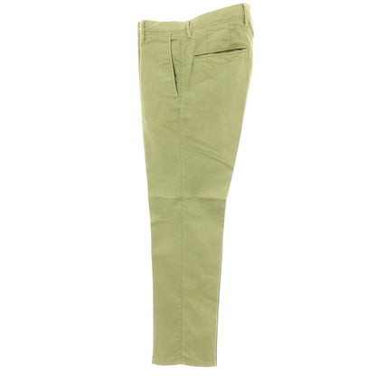 【中古】インコテックス スラックス INCOTEX SLACKS ストレッチ コットンリネン カジュアルスラックスパンツ ライトグリーン【サイズ29】【 状態ランクB 】【 メンズ 】