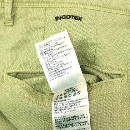 【中古】インコテックス スラックス INCOTEX SLACKS ストレッチ コットンリネン カジュアルスラックスパンツ ライトグリーン【サイズ29】【 状態ランクB 】【 メンズ 】