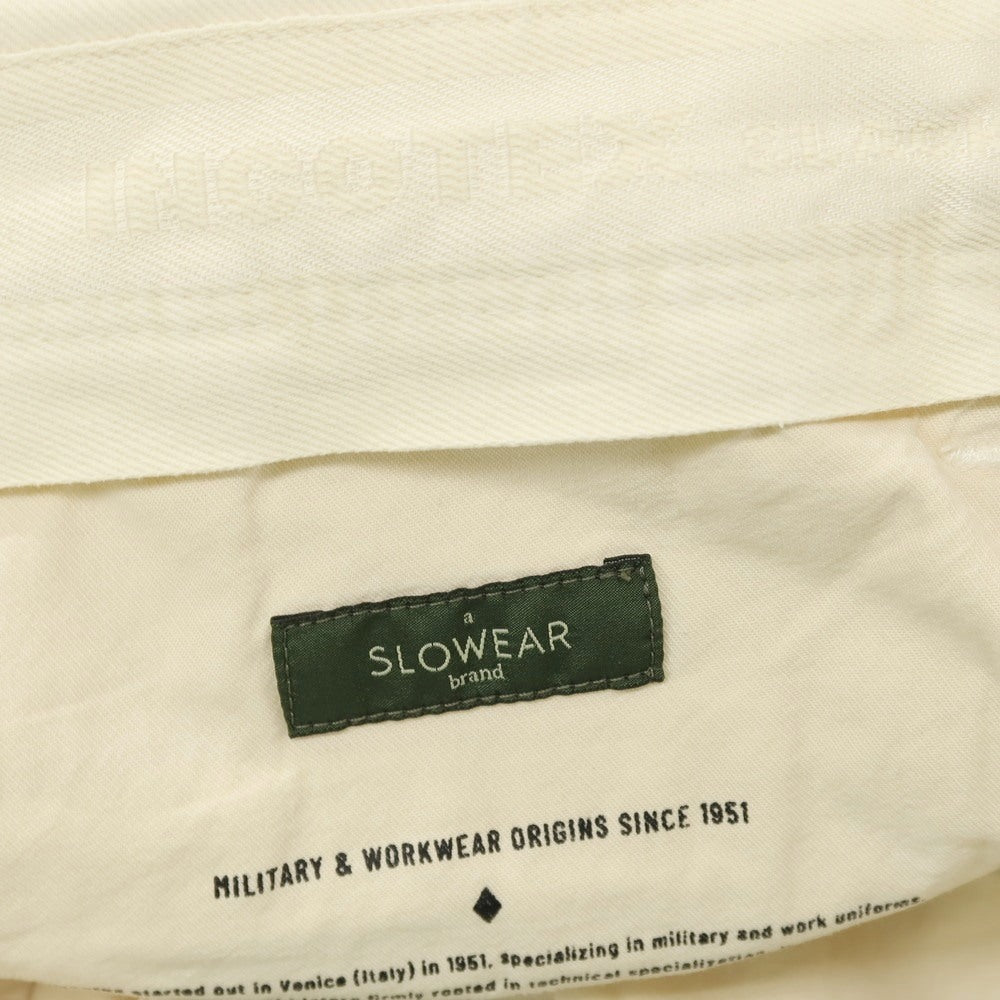 【中古】インコテックス スラックス INCOTEX SLACKS ストレッチ ツイルコットン カジュアルスラックスパンツ アイボリー【サイズ29】【 状態ランクB 】【 メンズ 】