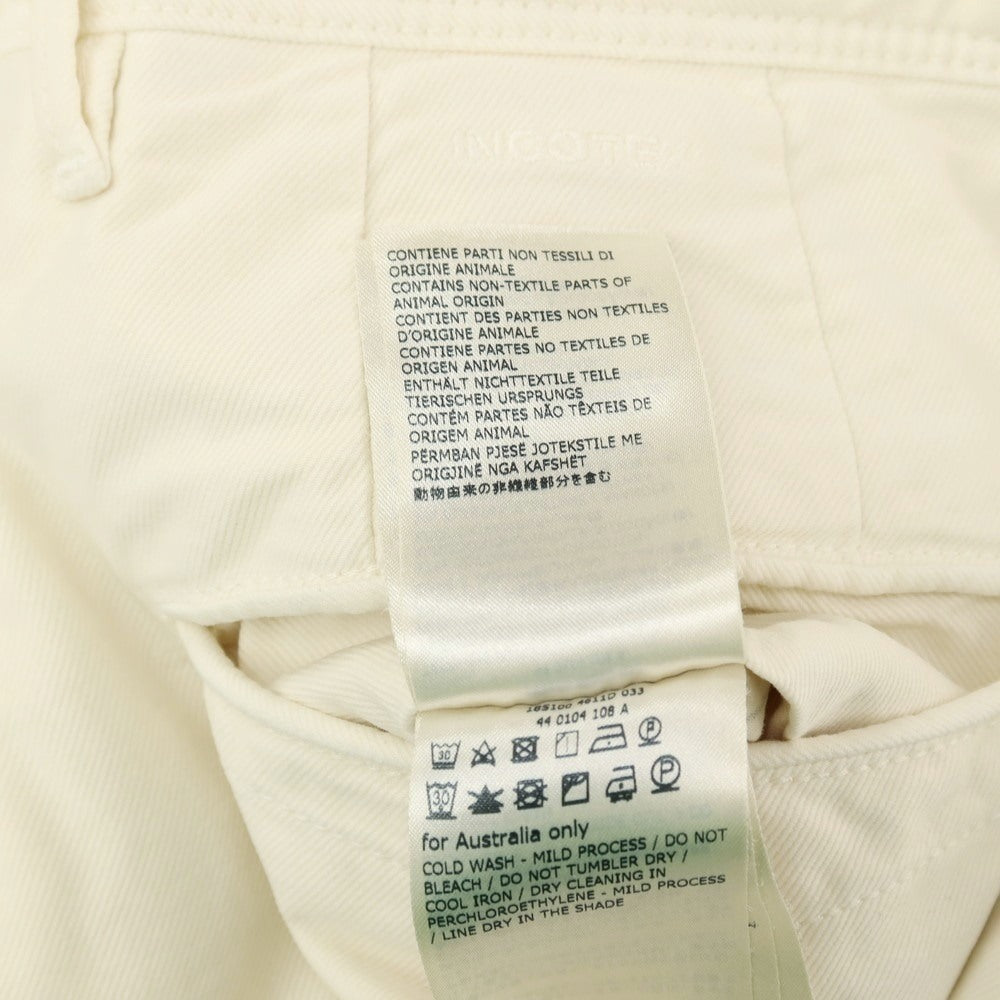 【中古】インコテックス スラックス INCOTEX SLACKS ストレッチ ツイルコットン カジュアルスラックスパンツ アイボリー【サイズ29】【 状態ランクB 】【 メンズ 】