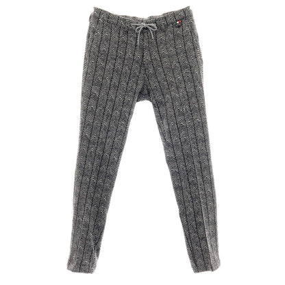 【中古】ジーステージ g-stage ポリエステルジャージー 2つボタンスーツ ブラックxホワイト【サイズ44】【 状態ランクB 】【 メンズ 】