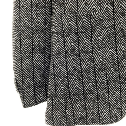 【中古】ジーステージ g-stage ポリエステルジャージー 2つボタンスーツ ブラックxホワイト【サイズ44】【 状態ランクB 】【 メンズ 】